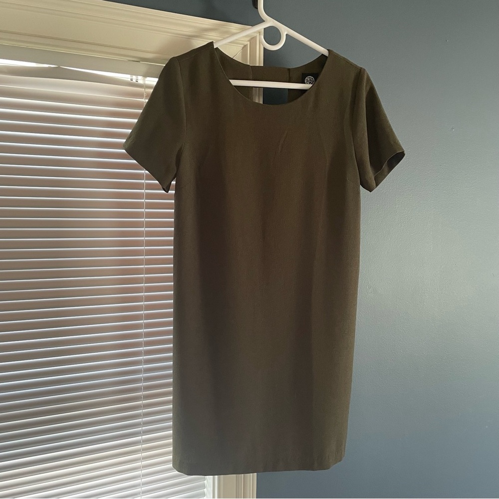 Olive Green Shift Dress